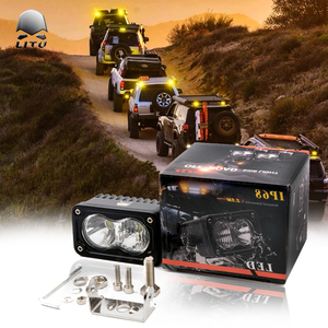 Litu ไฟ LED ลำแสงคอมโบทรงสี่เหลี่ยม20W รุ่นใหม่<span class=keywords><strong>2023</strong></span>ชิป2ชิ้นไฟขับสำหรับรถบรรทุกออฟโรดรถมอเตอร์ไซด์รถ ATV UTV - Product Image 3