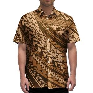 Camisas Aloha de Manga Corta con Diseño Tribal Polinesio para Hombre, Camisa de Botones de Buena Calidad, Camisas de Botones de Diseñador Extra Grandes - Product Image 2
