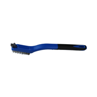 Brosse de lavage de voiture multifonctionnelle à manche courbé, 7 pouces, double tête, poignée antidérapante, en acier inoxydable, pour le nettoyage des interstices de voiture