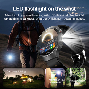Nouvelle montre connectée pour hommes, écran tactile complet, boussole, appel BT, lampe <span class=keywords><strong>de</strong></span> poche, activité sportive, fitness, fréquence cardiaque, étanche - Product Image 3
