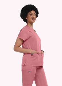 <span class=keywords><strong>Uniformes</strong></span> Médicos Personalizados de Fábrica, Conjuntos de Alta Elasticidad, Spandex en 4 Direcciones, Cuello en V, Tallas Grandes, Ropa de Trabajo para Enfermería de Hospital - Product Image 5