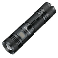 Lampe torche tactique SUPERFIRE en alliage d'aluminium, rechargeable, LED, étanche IP44, faisceau réglable et zoomable, portée 200-300M, camping, 1100