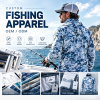 Op maat gemaakte visshirts voor merken UPF 50+ lange mouwen gesublimeerde kleding private label OEM ODM