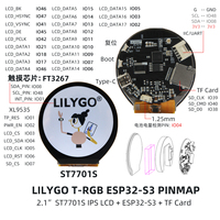 LILYGO T-RGB ESP32-S3 2,1-Zoll Kreisförmiger LCD-Touchscreen