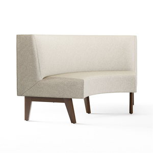 Decoout, venta al por mayor, restaurante, cabina <span class=keywords><strong>de</strong></span> terciopelo, asientos, banquete <span class=keywords><strong>de</strong></span> lino <span class=keywords><strong>de</strong></span> medio círculo para restaurante, Bar, club nocturno - Product Image 6