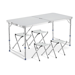 Foldable <b>Table</b> Chairs,120cm Portable Camping <b>Table</b> With Chairs, 1.2m Lightweight <b>Folding</b> Picnic <b>Table</b> for Party Event Camp - Product Image 2