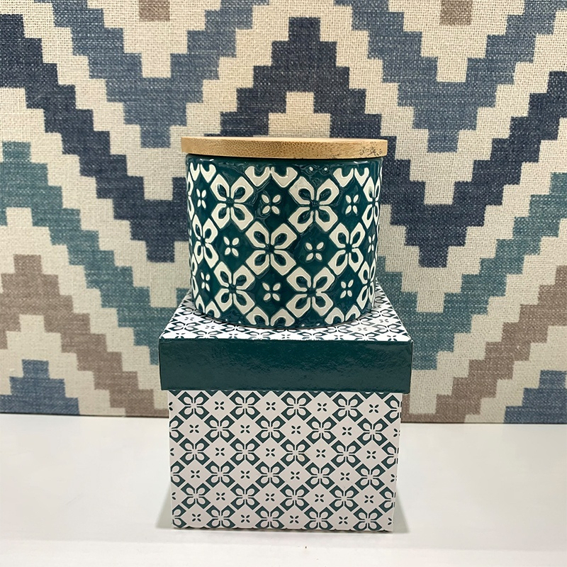 Motif carré vert