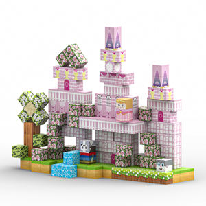 PX-master Guangdong Factory Wholesale Customizable Girl Princess Castle 3D Assembly DIY Puzzle Set Magnetic Plastic ABS Building - Product Image 3