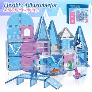 Blocs de construction magnétiques pour enfants 3D STEM Magic, fenêtre colorée, monde de la glace et de la neige, animaux marins, ensembles en plastique - Product Image 3