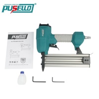 PUSELLO Pistol Paku Pneumatik 20-50mm Paku 0.49-0.784Mpa Pistol Paku Udara untuk Perakitan Kayu dan Furnitur