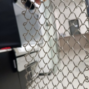 Kim loại dệt dây trang trí dệt dây lưới thép không gỉ chuỗi thư Rèm kim loại vải cho trần trang trí - Product Image 3