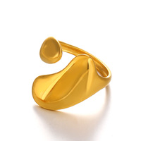 Cincin Berbentuk Baja Tahan Karat Trendi Gaya Eropa dan Amerika untuk Wanita, Hip Hop yang Dipersonalisasi, Baja Titanium Tahan Lama