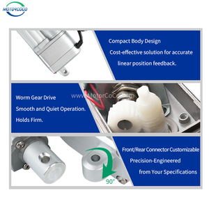 Attuatore Lineare per Casa Intelligente ed Elettrodomestici, Motore DC 12V/24V, Corsa 50/100mm, Forza 1200N, 4000 Giri/min, Impermeabile IP65, Efficienza IE4 - Product Image 5