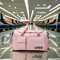 Bolsa de viaje de lona acolchada plegable de gran capacidad con separación en seco y húmedo con compartimento para zapatos para deportes de gimnasio, venta al por mayor