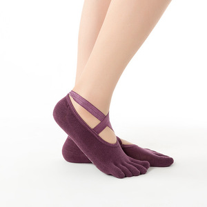 Logo personnalisé Cross Band Dance Barre Ballet Chaussettes Femmes Antidérapant Gym Grip Pilates Yoga Chaussettes - Product Image 3