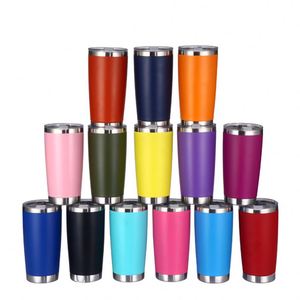 Powder Coated 20oz Tumbler Double Wall Vacuum Insulated Stainless Steel <b>Cup</b> with <b>Lid</b> <b>and</b> <b>Straw</b> Custom - Product Image 2