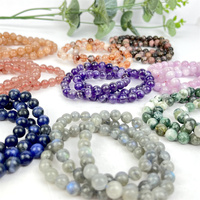 Bracelet en cristal naturel de haute qualité en gros Cristaux de pierres précieuses Bracelets de pierres de guérison