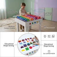 Table sensorielle lumineuse pour enfants d'intérieur, équipement Snoezelen, table de jeu avec sable et lumières LED changeantes de couleur