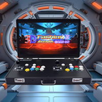 Console de jeu vidéo d'arcade portable et pliable, 21 pouces, avec USB, pour plusieurs joueurs, 26800 jeux en 1, modèle New14, en promotion