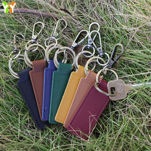 Llavero de Coche Portátil de Cuero PU Rectangular Estilo Americano, Venta Caliente, con Grabado Láser, Anillos para Llaves - Product Image 3