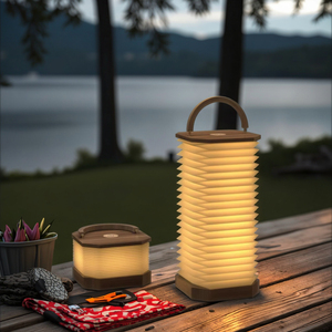 Mới đến hiện đại nhà ngoài trời cắm trại bảng đèn có thể gập lại <span class=keywords><strong>LED</strong></span> cảm ứng ánh sáng ấm áp linh hoạt cầm tay thiết kế có thể sạc lại pin - Product Image 2