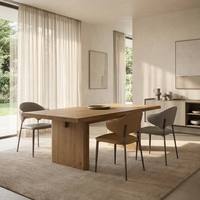 Chaise de salle à manger en cuir PU véritable, luxe moderne, pieds en acier inoxydable, structure en métal, chaises rembourrées