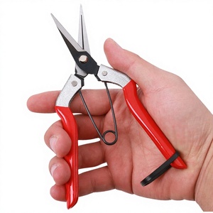 Garden Scissors Folding Labor-Saving Industrial Grade Stainless Branch Trimming Ergonomic PVC <b>Handle</b> Anti-Slip Grip Right-Handed - Product Image 3