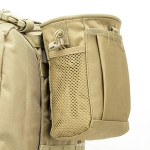 Tactical Waist Pack Khaki With Mesh Pocket Outdoor Sports Storage Shell Recycling Bag Unisex Webbing Strap - Product Image 1