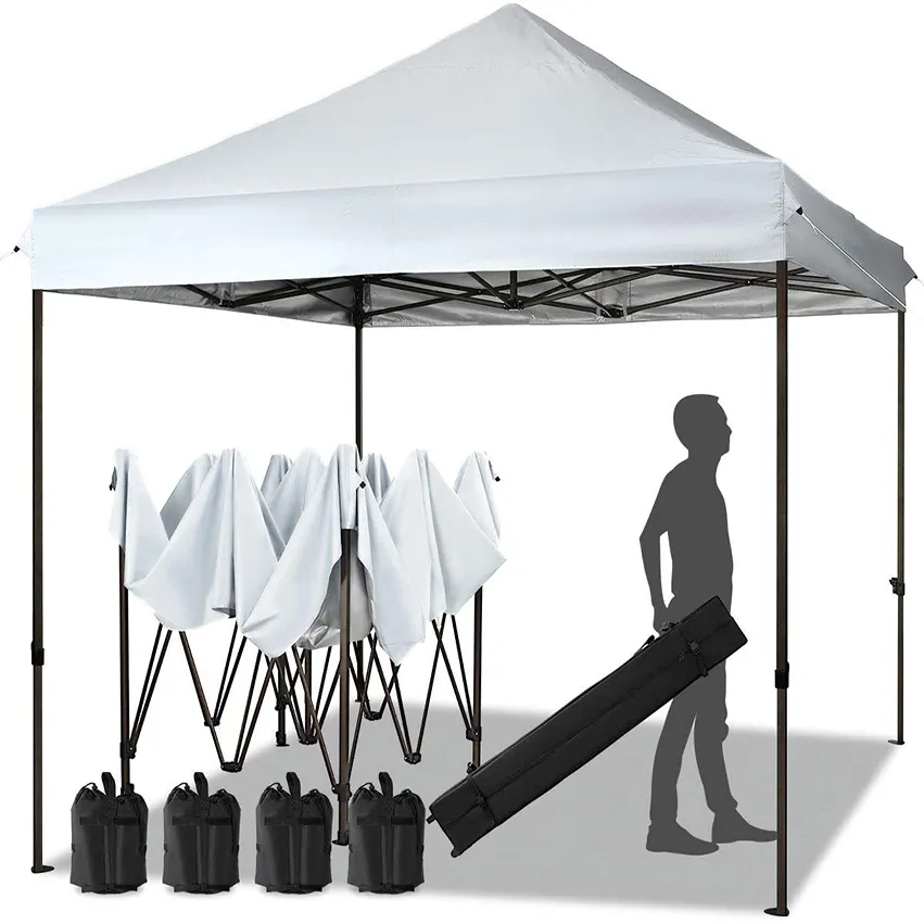 10 'x 15' वाणिज्यिक तत्काल छतरियां ईज़ी पॉप अप चंदवा तम्बू के साथ भारी शुल्क रोलर बैग