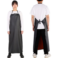 Tablier en PVC industriel doux imperméable bleu réutilisable de poisson personnalisé résistant aux produits chimiques en vinyle lavable résistant