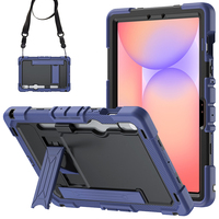 Étui antichoc en silicone pour tablette Samsung Galaxy Tab S10 FE/S10 Lite/S9 FE avec sangle d'épaule, dragonne et béquille