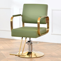 Chaise de salon de coiffure moderne en or rose à prix avantageux, équipement de salon de coiffure, chaises de barbier pour salon de beauté