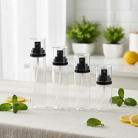 Flacons pulvérisateurs cosmétiques de luxe en plastique PET 60ml/80ml/100ml avec pompe pour sérum et crème visage
