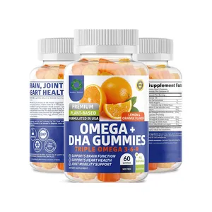 Commercio all'ingrosso della fabbrica delizioso vegetariano Omega Dha Gummies e naturale gommoso vitamina DHA Omega integratore per la salute domestica
