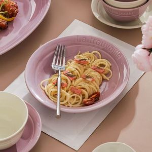 Professional Manufacturer Purple French Style <b>Dinner</b> <b>Set</b> <b>White</b> Ceramic Tableware Microwave Safe Dishwasher Safe - Product Image 5