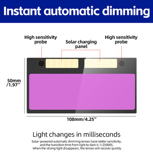 Máscara de Soldadura con Oscurecimiento Automático Solar, Vista Amplia, Color Real, Resistente a Altas Temperaturas, Casco de Soldadura con Oscurecimiento Automático - Product Image 4