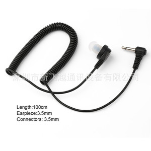 Auriculares Walkie Talkie de 3,5 mm con un solo auricular y clip para teléfono móvil, reproductor MP3 y MP4 - Product Image 4