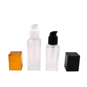Botellas de Vidrio Esmerilado con Bomba Dosificadora para Crema, Maquillaje, Cuidado de la Piel, Cosméticos, Emulsión Líquida y Base, Cuadradas, de 30ml y 60ml, con Logotipo Personalizado - Product Image 5