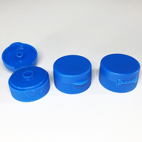 Capuchon à rabat pour flacons en plastique PP, surface mate, bleu côtelé, 28/400, anti-fuite, certifié ISO9001