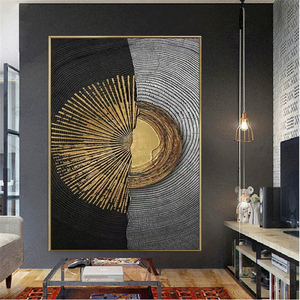 Moderno semplice Art Deco <span class=keywords><strong>pittura</strong></span> murale <span class=keywords><strong>geometrica</strong></span> astratta di cristallo di porcellana per l'ingresso di casa soggiorno decorazione - Product Image 3