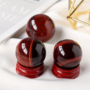 Wholesale Hot Selling Red Tiger Eye Sphere Polished Healing Crystal Craft Stone for Home Decoration and Holiday Gift - Product Image 3