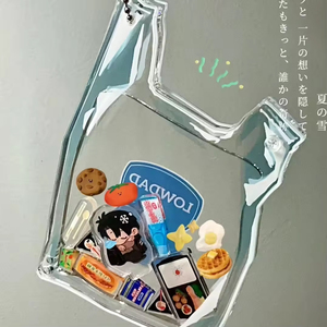 Portachiavi in Acrilico Stile Cartone Animato Creativo Personalizzato con Foto di Star/Influencer/Personaggio Anime, Ciondolo per Borsa con Opzione Fai-da-Te - Product Image 1