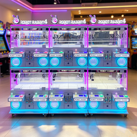 Machine de jeu d'arcade commerciale à griffes pour quatre joueurs, attrapeur de peluches, équipement de distribution de prix à monnayeur