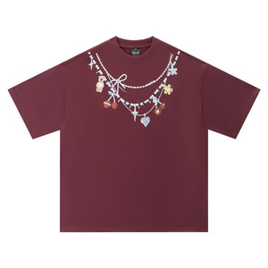 Bán Buôn Mỹ Thời Trang Thương Hiệu Vòng Cổ Gấu In Ngắn Tay Áo T-Shirt Người Đàn Ông Anh Đào Lười Biếng Ins Tiên Tiến Mùa Hè T Áo Sơ Mi Cho Nam Giới - Product Image 2