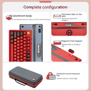 Tùy chỉnh 75% Bàn phím Hotswap Gasket CNC trường hợp RGB <span class=keywords><strong>bluetooth</strong></span> không dây nhôm chơi game Bàn phím cơ khí - Product Image 6