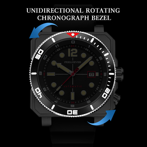 Montre de plongée LIGE FN1812 Sapphire 100M résistante à l'eau 49mm pour hommes 8215 automatique mécanique lumineuse en acier avec <span class=keywords><strong>lunette</strong></span> rotative + boîte cadeau - Product Image 6