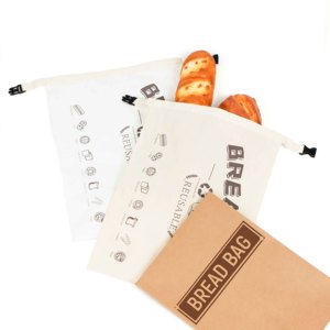 Tùy Chỉnh Tái Sử Dụng Bánh Mì Túi Tủ Đông Bánh Mì Lưu Trữ Túi Tươi Giữ Dây Kéo Tự Chế Bánh Mì Container Với Đôi Lót - Product Image 3