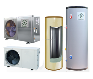 Mute 12kw R290 R410 R454b Luchtenergie A + Dagelijkse Warmwaterboiler Thermische Pomp Hybride Zonne-Spoel Verwarmde Cilinder Boiler Tank-15dg - Product Image 5