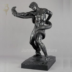 <span class=keywords><strong>Escultura</strong></span> romana de serpiente de combate de Hércules de bronce de tamaño real para exteriores - Product Image 2