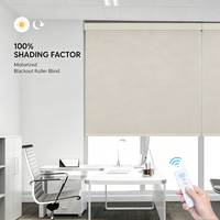Stores enrouleurs électriques intelligents avec télécommande, moteur tubulaire, stores occultants sur mesure pour bureau